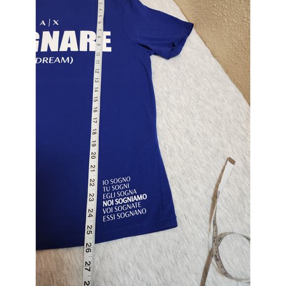 A/X Armani Exchange Mens Short Sleeve Crew Neck T-Shirt Blue Size S‎ 100% Cotton - Picture 6 of 6